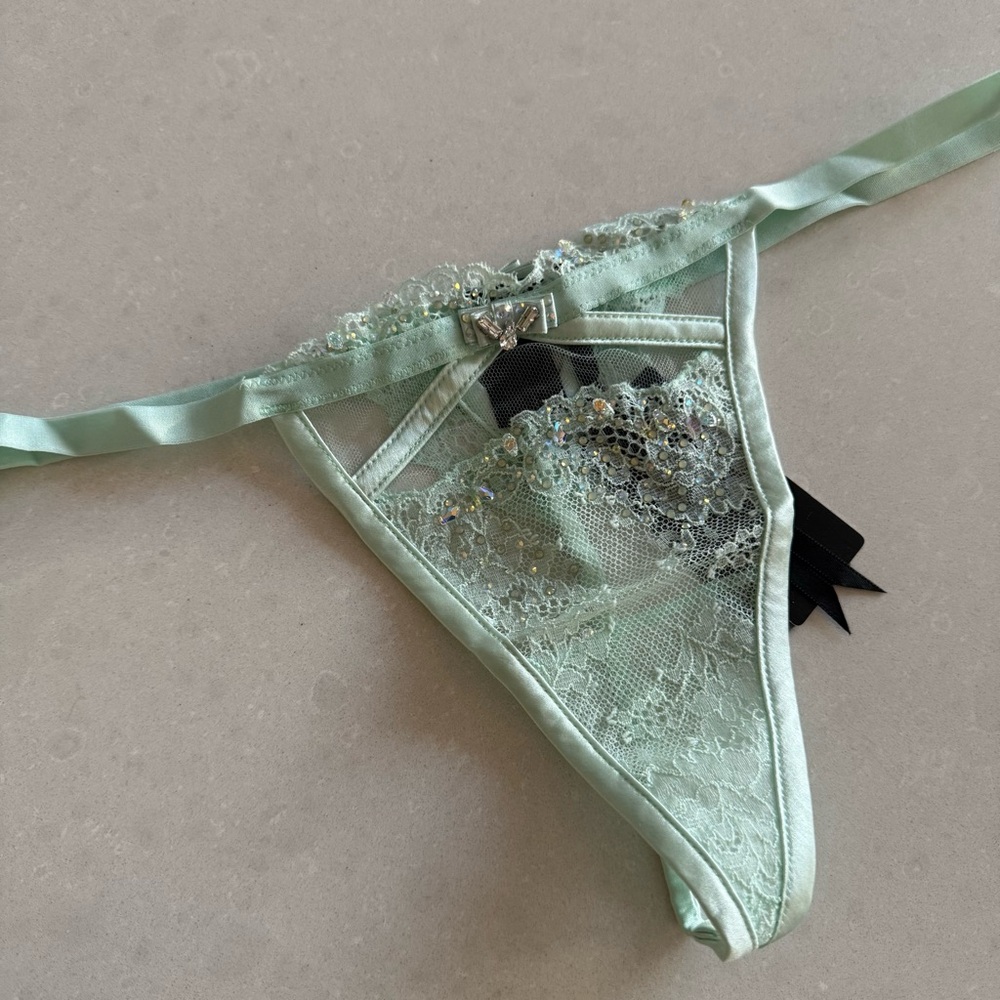 Victoria's Secret Designer Fashion Show 2014 Swarovski Crystal Rain Thong
